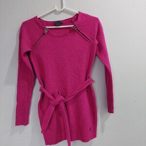 Armani Exchange Pink Sweater Zipper shoulder Size S/XS